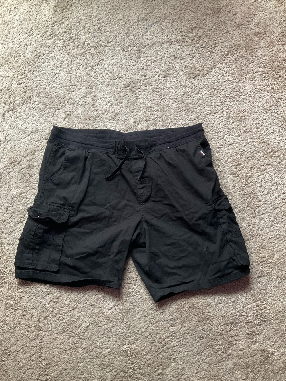 Men's Black Cargo Swim Shorts